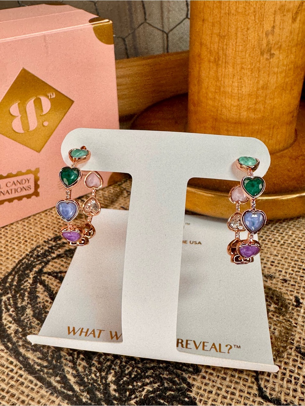 BP Summer Jewel Candy earrings - OMG hearts!  Her world tour - Santorini bloom